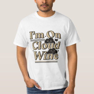 Estou Na Nuvem do Vinho Camiseta Divertida de Bebi