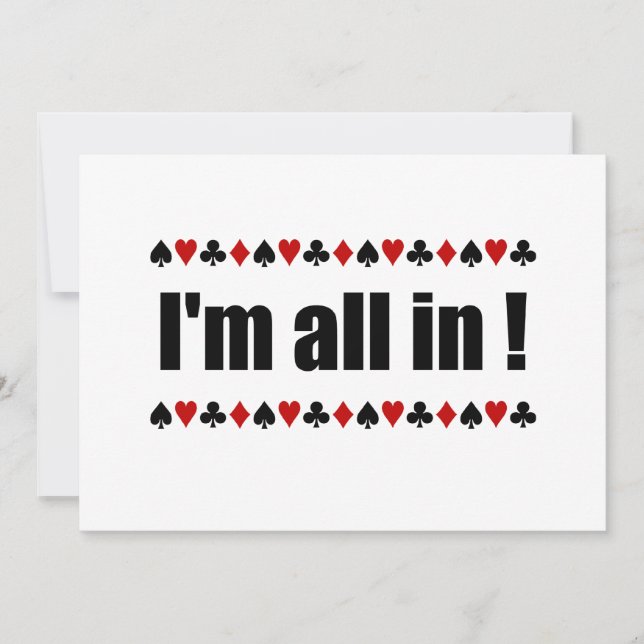 Estou no convite de pôquer (Frente)