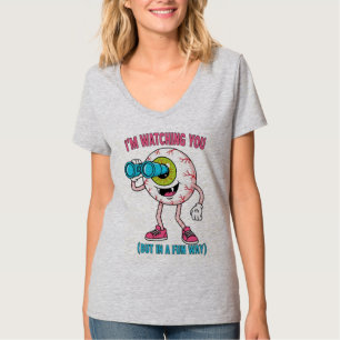 Estou Observando Você – Camiseta de Olho de Desenh