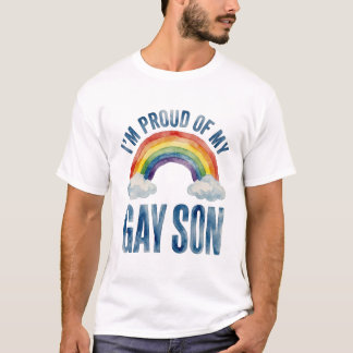 Estou Orgulhoso do Meu Filho Gay Camiseta de Pai q