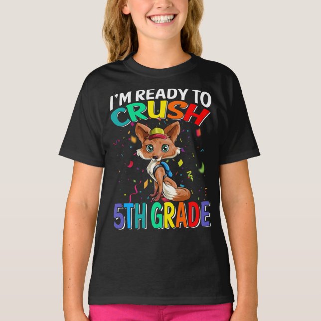 Estou pronto para esmagar 5 Fox T-Shirt (Frente)