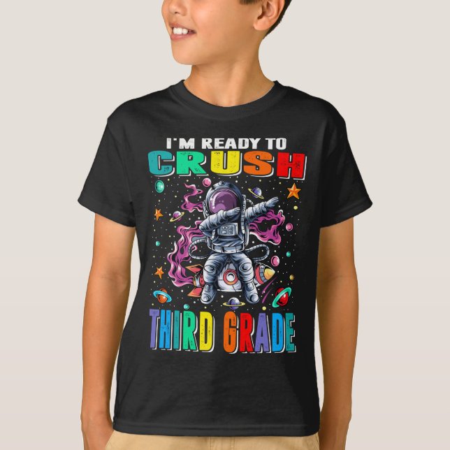 Estou pronto para esmagar camiseta do Astronauta d (Frente)