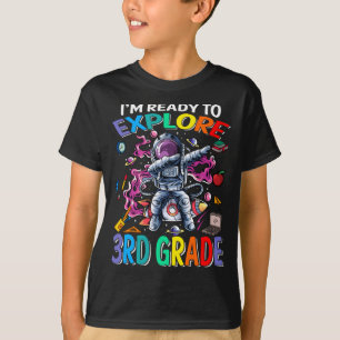 Estou pronto para explorar a camisa do astrônomo 