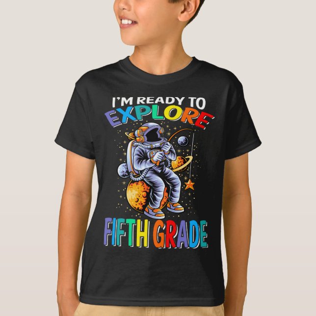 Estou pronto para explorar a camiseta do Astronaut (Frente)