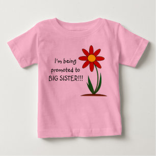 Estou sendo promovida a Camiseta infantil de irmã