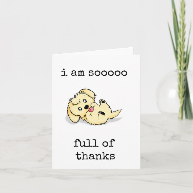 Estou Tão Cheio de Gratidão, Cartão de Ação de Gra (Frente)