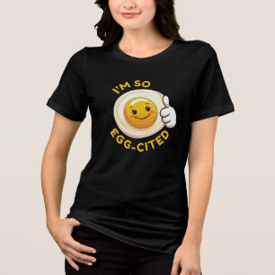 Estou tão excitado com ovos! T-Shirt Engraçado, Cu