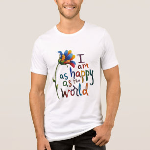 Estou Tão Feliz Quanto A Camisa Flor Do Mundo - Br