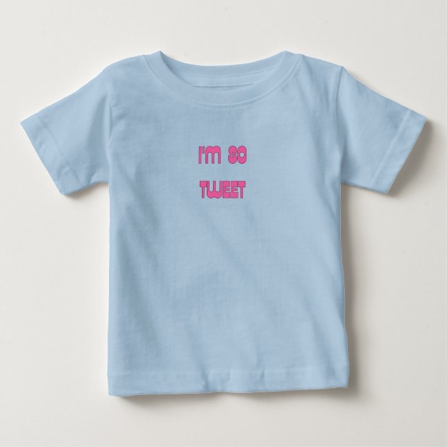 Estou tão Tweet Bebê  Camiseta (Frente)