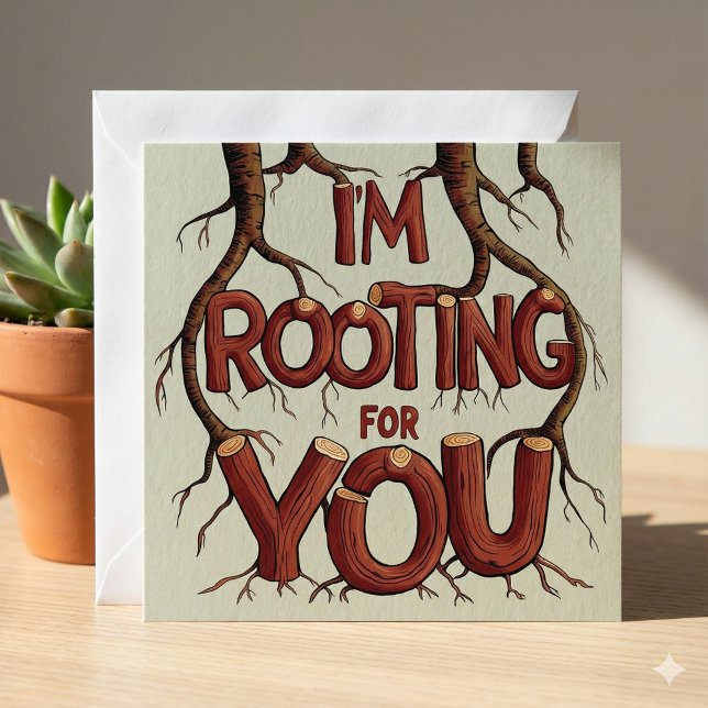 Estou torcendo pelo teu cartão (Empower someone special with this, "I'm rooting for you" card! )