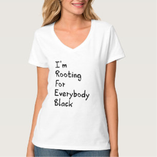 Estou torcendo por todos os camisetas negras