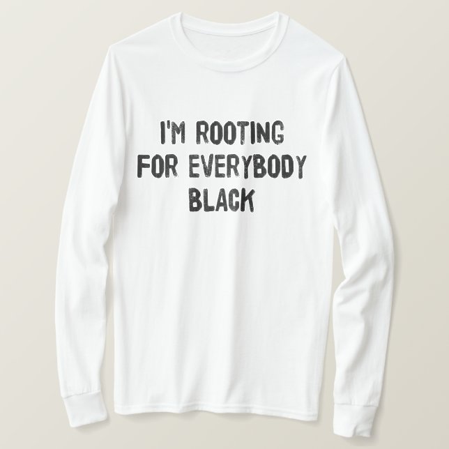 Estou torcendo por todos os camisetas negras (Frente do Design)