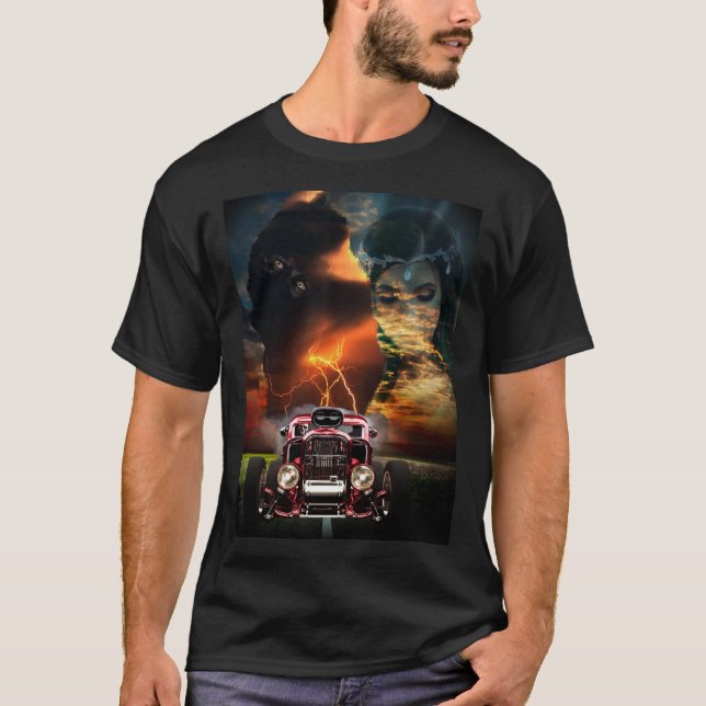 Estrada ao t-shirt dos homens do inferno (Frente)