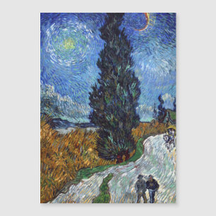 Estrada com Ciprestes Impressionismo de Van Gogh