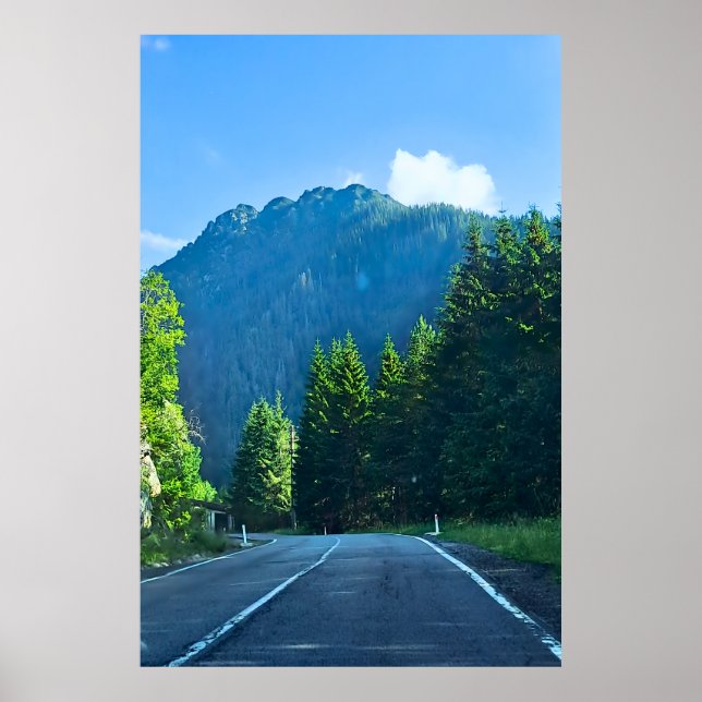 Estrada da Floresta dos Cárpatos – Impressão de Mo (Frente)