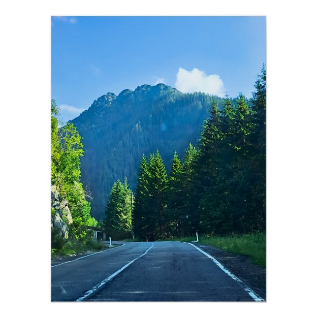 Estrada da Floresta dos Cárpatos – Impressão de Mo (Frente)