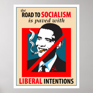 Estrada de Barack Obama ao poster do socialismo