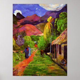 Estrada de Gauguin no poster de Tahiti