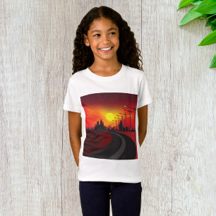 Estrada Em T-Shirt Para Raparigas Sunset