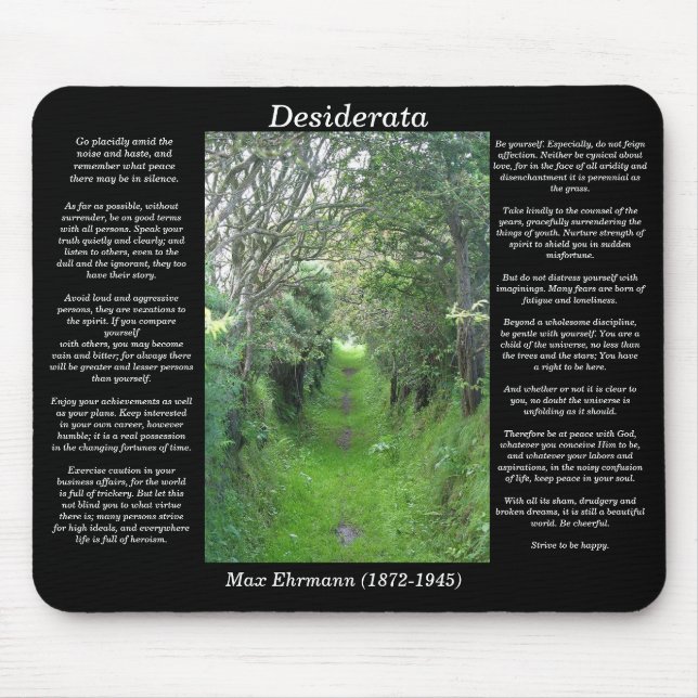 Estrada Mousepad da grama dos DESIDERATA (Frente)