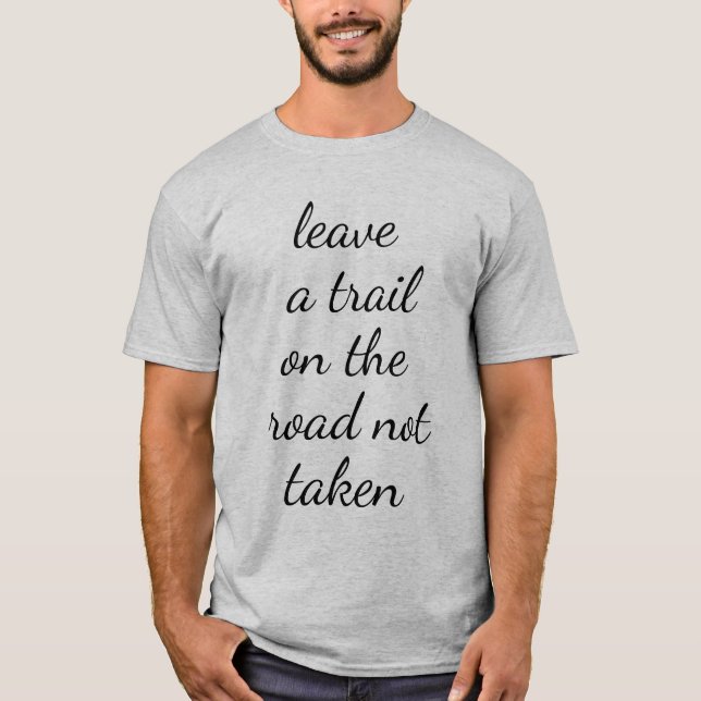 Estrada Não Levada à Camisa Básica Masculina (Frente)