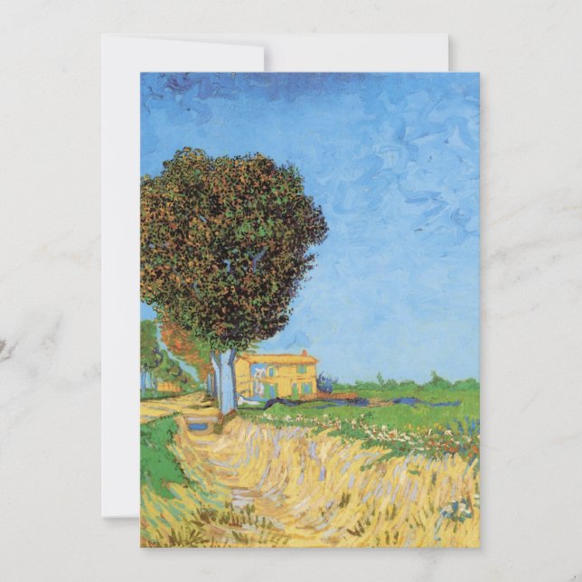 Estrada perto de Arles por Vincent van Gogh (Frente)