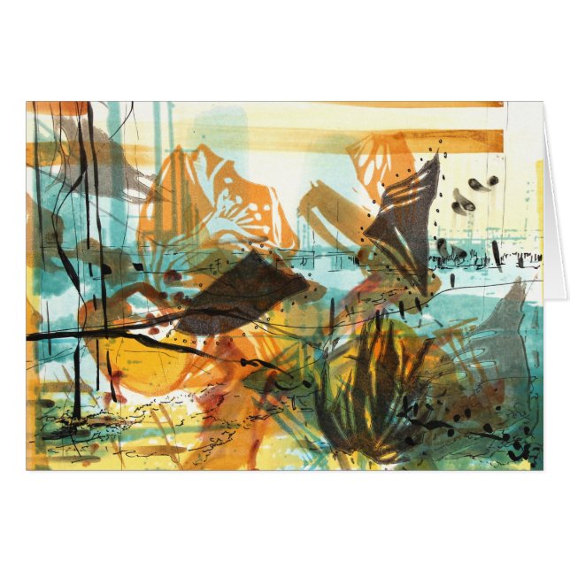 Estrada urbana Califórnia das papoilas do cartão (Frente Horizontal)