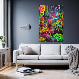 Estranho sonho colorido | AI Art Poster