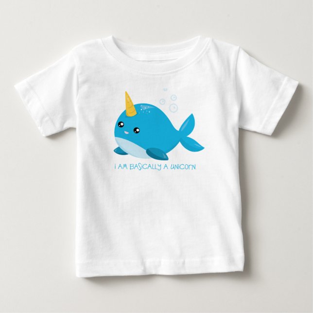 Estreita Unicorn Baby/Toddler T-Shirt (Frente)