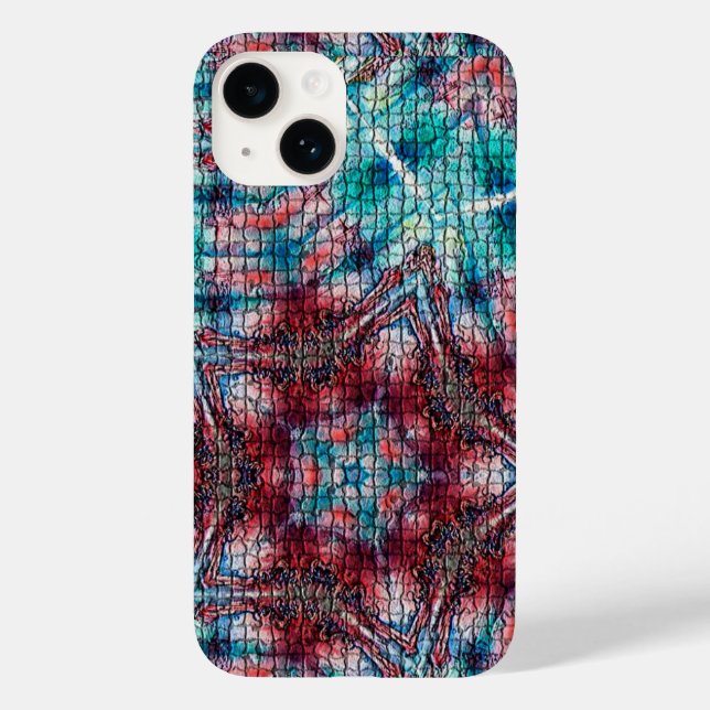 ESTRELA abstrato RED BLUE MOSAIC (Verso)