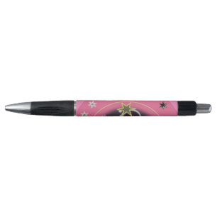 Estrela amarela cor-de-rosa caneta