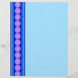Estrela Azul e Púrpura de David Border Letterhead