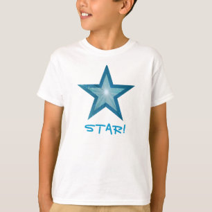 Estrela azul "ESTRELA!" caçoa o t-shirt