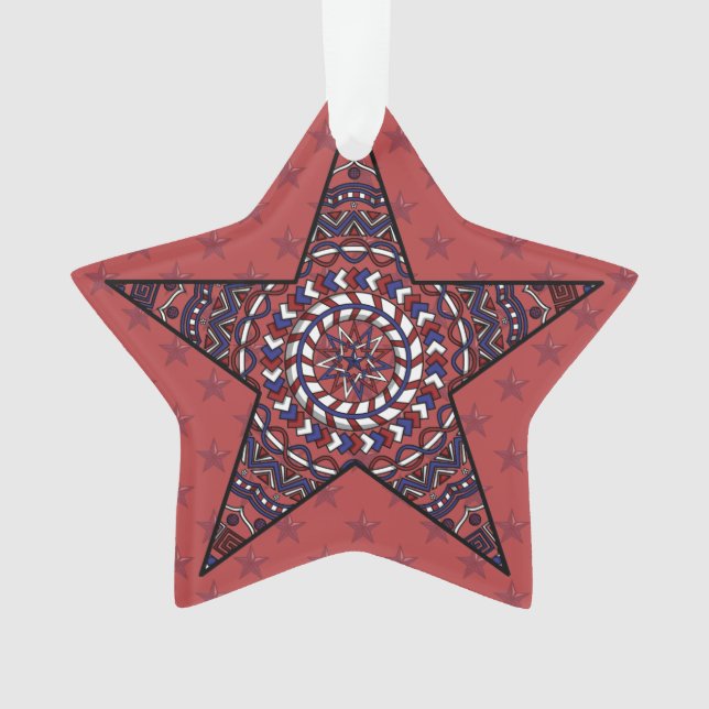 Estrela da Independência Ornamento acrílico (Frente)
