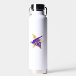 Estrela de Água de David em Garrafa Dourada