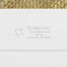 Estrela de Davi #4 Nome Endereço de Devolução Mono