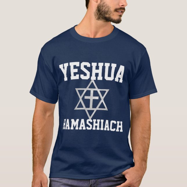 ESTRELA DE DAVID COM T-SHIRTS MESSIÂNICOS CRUZADOS (Frente)