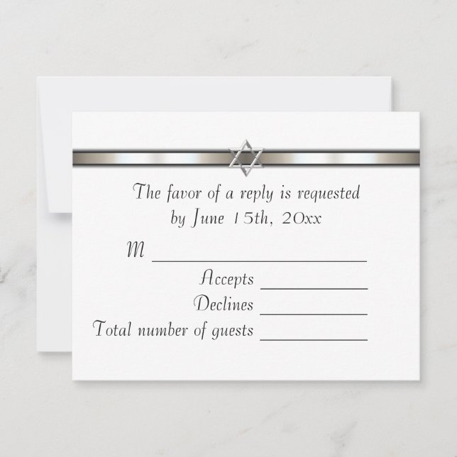 Estrela de David Qualquer Cor RSVP (Frente)