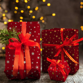 Estrela de Natal Vermelha de prata Dourada Elegant