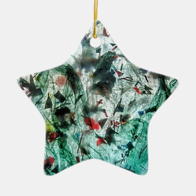 Estrela de ornamento azul-suave,decor de estrela A (Frente)