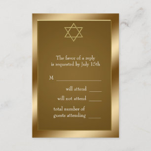 Estrela de Ouro de David RSVP