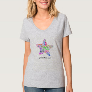 Estrela do cinza do t-shirt das senhoras de