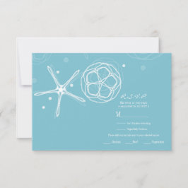 Estrela-do-mar Branca e Turquesa Elegante Resposta