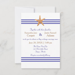 Estrela-do-Mar Náutica - Convite de Casamento 3x5