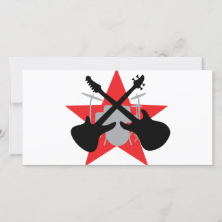 estrela do tambor de guitarra de banda