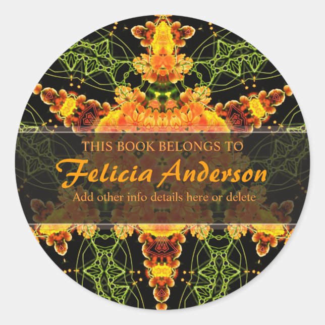 Estrela do triângulo: Etiqueta artística redonda (Frente)