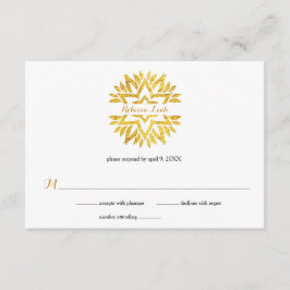 Estrela Dourada Mandala Bat Mitzvah Resposta RSVP