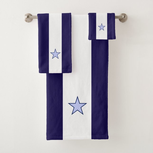 Estrela em conjunto de toalhas de banho listradas  (Insitu)