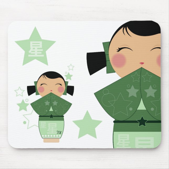 Estrela Mousepad de Kokeshi (Frente)