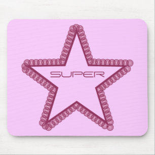 Estrela mundial Mousepad do Grunge, fúcsia